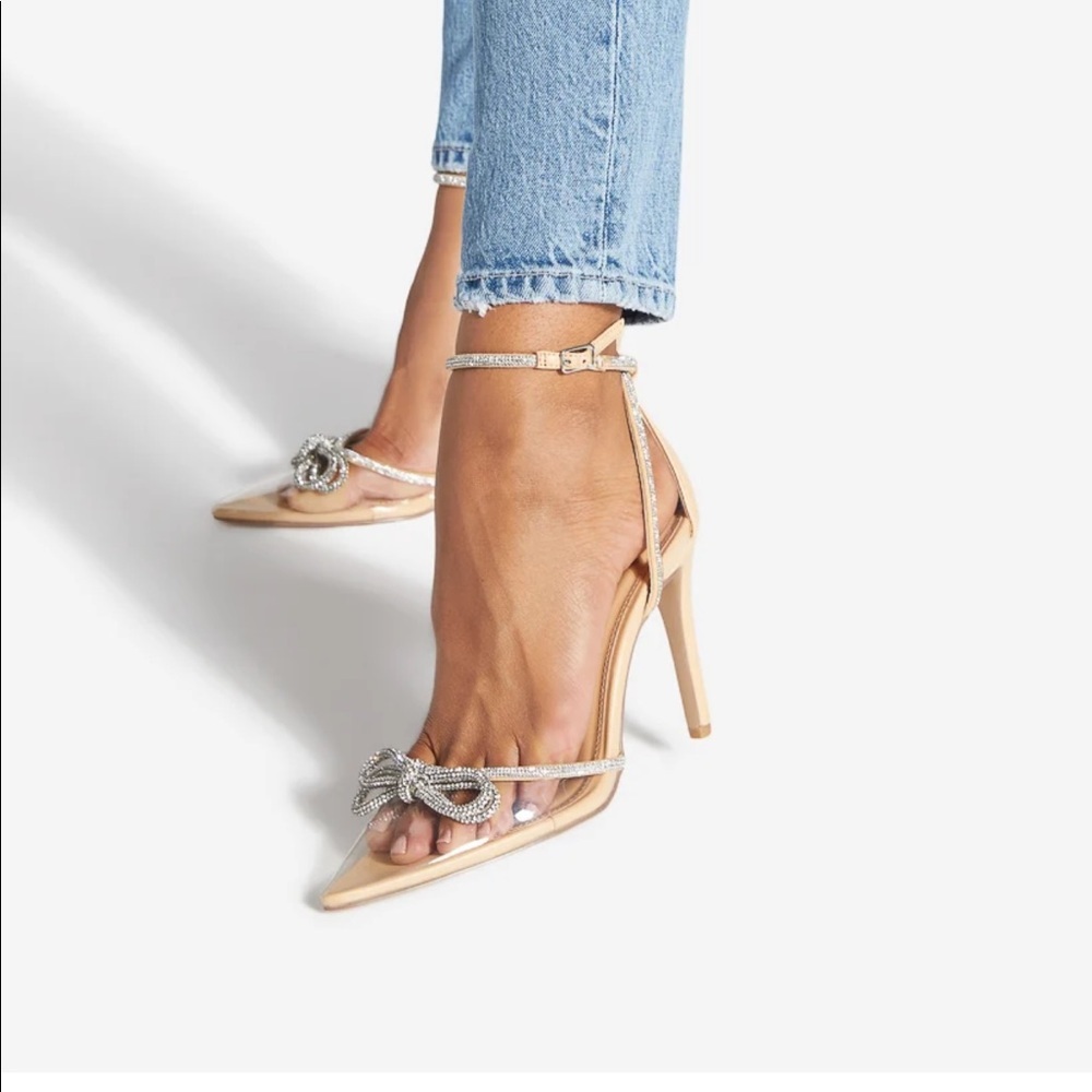Rhinestone Bow Stilettos